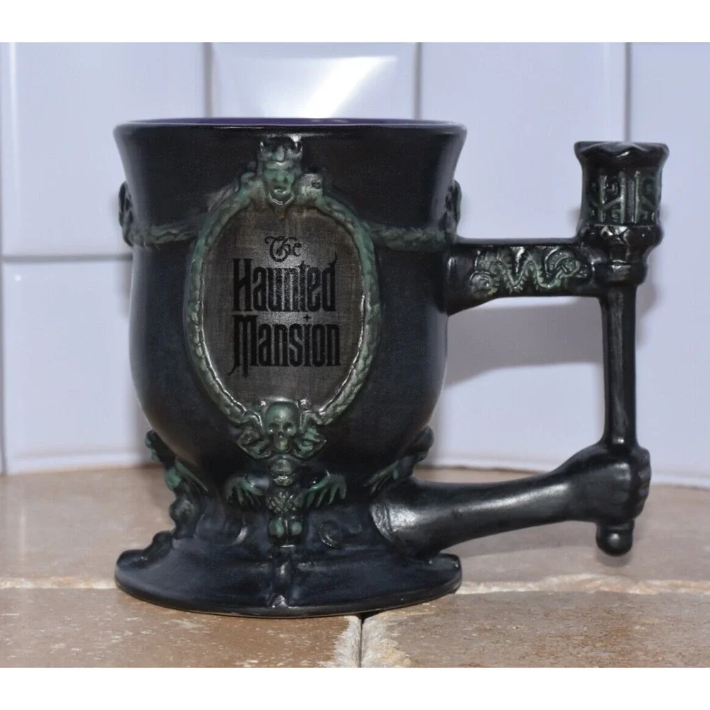 Disney Parks The Haunted Mansion Plaque Ceramic Pedestal Coffee Mug Cup